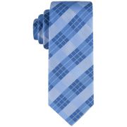 Calvin Klein Men’s Tonal Striated Plaid Tie OS B4HP