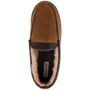 Haggar Men’s Microsuede Fleece-Lined Venetian Slippers Tan 11-12 XL B4HP