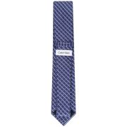 Calvin Klein Men’s Windowpane Grid Tie Navy Purple OS B4HP