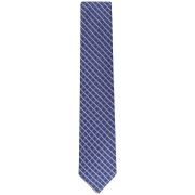 Calvin Klein Men’s Windowpane Grid Tie Navy Purple OS B4HP