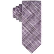 Calvin Klein Men’s Fine Wire Plaid Tie OS B4HP