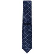 Tommy Hilfiger Men’s Classic Shadow Grid Tie Navy Blue OS B4HP