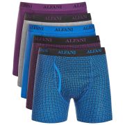 Alfani Men’s 5-Pk. Moisture-Wicking Boxer Briefs Purple B4HP