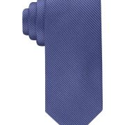 Calvin Klein Men’s Shiny Mini-Stripe Solid Tie OS B4HP