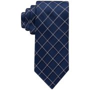 Tommy Hilfiger Men’s Classic Shadow Grid Tie Navy Blue OS B4HP