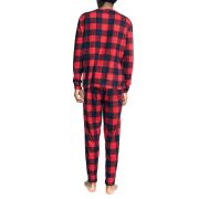 Nautica Men’s 2-Pc Relaxed-Fit Buffalo Plaid Waffle-Knit T-Shirt Pajama Pants L