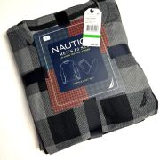 Nautica Men’s 2-Pc. Relaxed-Fit Buffalo Plaid Waffle-Knit T-Shirt Pajama Pant L