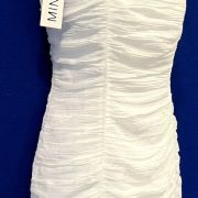 MINKPINK Little Darling Cotton Printed Ruched Dress White S B4HP