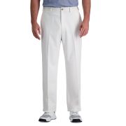 Haggar Men’s Cool 18 PRO® Classic-Fit Waist Flat Front Stretch Dress White B4HP