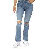 Indigo Rein Juniors' Ripped Slit-Hem Distressed Jeans Size 3 25x31 B4HP