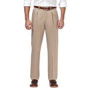Haggar Men’s Premium Pleat Hidden Classic Fit Expandable Waist Pants 36×34 B4HP