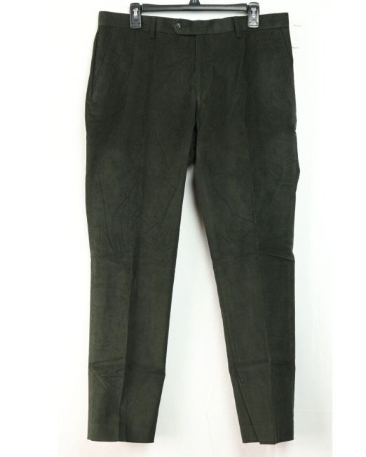 Tommy Hilfiger Men's Modern-Fit Solid Corduroy Pants Hunter Green 33x32 B4HP
