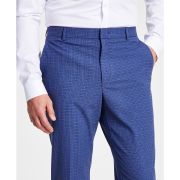 Tommy Hilfiger Men’s Modern-Fit Flex Stretch Plaid Dress Pants Blue 42×30 B4HP