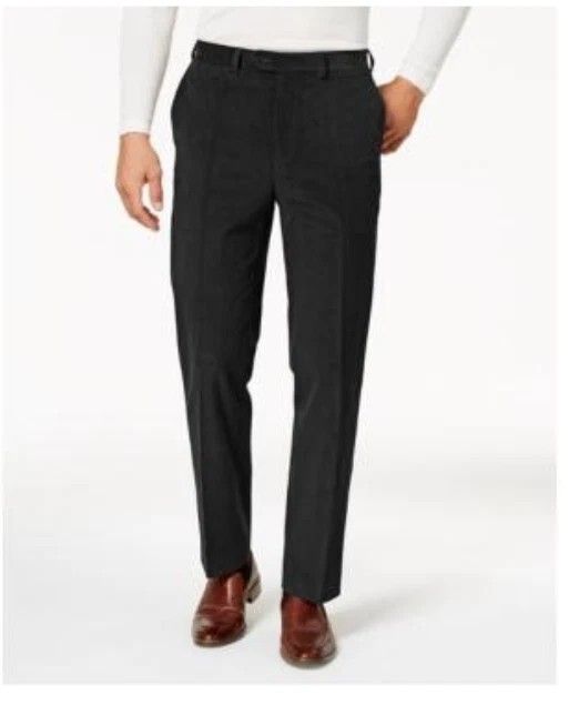 Lauren Ralph Lauren Men's Classic-Fit Stretch Corduroy Pants Black 36x29 B4HP