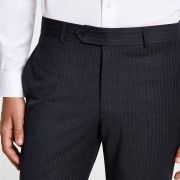 Brooks Brothers Men’s Classic-Fit Pinstripe Wool Blend Pant Grey Pinstripe B4HP