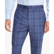 Calvin Klein Men’s Slim-Fit Wool Blend Stretch Pants Plaid Blue 34×30 B4HP $190