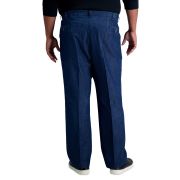 Haggar Men’s Big & Tall Stretch Denim Classic-Fit Pleated Pants Blue 44×30 B4HP