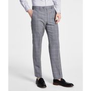 Michael Kors Men’s Modern Fit Wool-Blend Plaid Suit Pants Grey B4HP $190