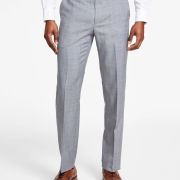 Michael Kors Men’s Classic-Fit Stretch Wool-Blend Suit Pants Gray B4HP $190