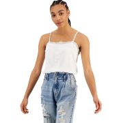 Hippie Rose Juniors’ Lace-Trim Tank Top B4HP