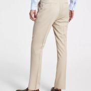 DKNY Men’s Modern-Fit Solid Dress Pants Beige B4HP