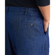 Haggar Men’s Big & Tall Stretch Denim Classic-Fit Pleated Pants Blue 44×30 B4HP