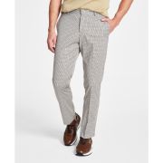 Tommy Hilfiger Men’s Modern-Fit TH Flex Stretch Plaid Dress Pants Tan B4HP