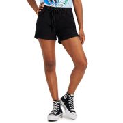 Dollhouse Juniors’ Women’s Pull On Cuffed Hems Jogger Shorts Black XS B4HP
