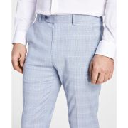 Alfani Men’s Slim-Fit Stretch Solid Suit Pants Blue Plaid B4HP $135