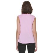 Calvin Klein Crewneck Sleeveless Cotton Top Pink Pulse XS B4HP
