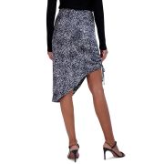 Bcbgmaxazria Women’s Asymmetric Leopard-Print Skirt Navy Size 0 B4HP $198