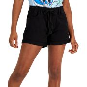 Dollhouse Juniors’ Women’s Pull On Cuffed Hems Jogger Shorts Black XS B4HP