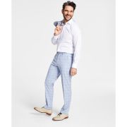 Alfani Men’s Slim-Fit Stretch Solid Suit Pants Blue Plaid B4HP $135