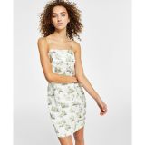 Hippie Rose Juniors' Spaghetti-Strap Satin Dress Ivory Toile M B4HP