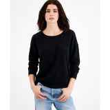 Hippie Rose Juniors' Cutout-Back Knit Top Black B4HP