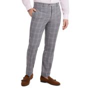 Tallia Men’s Slim-Fit Plaid Wool Suit Separate Pants Grey Brown B4HP 30×30 $175