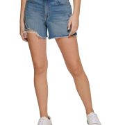 Calvin Klein Jeans Women’s High-Rise Destructed Shorts Blue B4HP