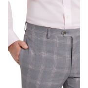 Tallia Men’s Slim-Fit Plaid Wool Suit Separate Pants Grey Brown B4HP 30×30 $175