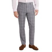 Tallia Men’s Slim-Fit Plaid Wool Suit Separate Pants Grey Brown B4HP 30×30 $175