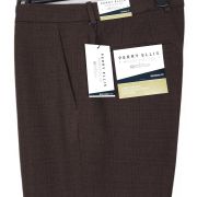Perry Ellis Men’s Modern-Fit Stretch Solid Resolution Pants Major Brown B4HP