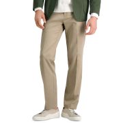 Haggar Men’s Premium Straight-Fit Stretch Flat-Front Pants Khaki 36×32 B4HP