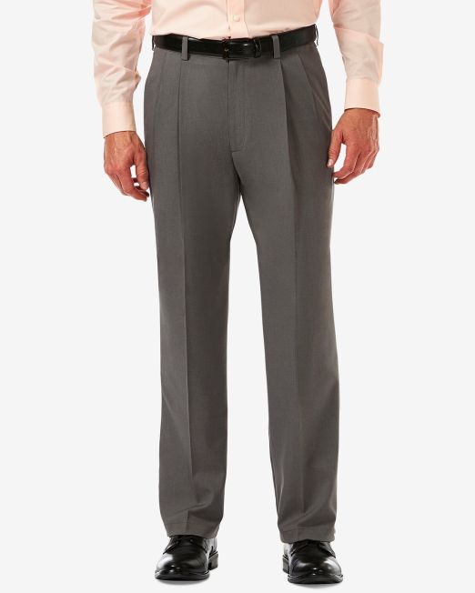 Haggar Men's Cool 18 PRO Classic-Fit Pleated Stretch Dress Pants B4HP