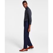 Michael Kors Men’s Plaid Classic-Fit Wool-Blend Stretch Pants Navy B4HP $190