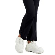 Derek Heart Juniors’ Ribbed Flare-Leg Pants Black Beauty M B4HP