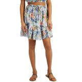 Angie Juniors' Floral-Print Cotton Skirt Blue Floral Medium B4HP