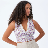 COTTON ON Women's Tie Front Lace Camisole Top Large B4HP
