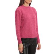 Avec Les Filles Women’s Cable-Knit Pullover Sweater Pink M B4HP