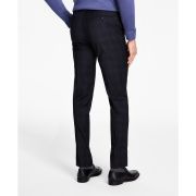 Calvin Klein Men’s Slim-Fit Wool-Blend Stretch Suit Pants Black/Blue B4HP $190