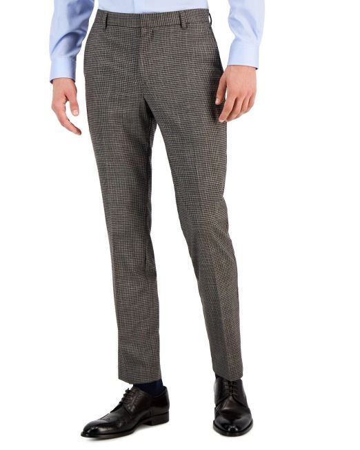 Tommy Hilfiger Men's Modern-Fit Stretch Performance Pants Brown B4HP