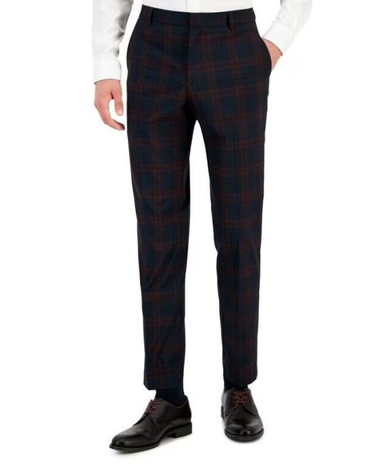 Tommy Hilfiger Men's Modern Fit Stretch Performance Pant Burgundy Red 32x30 B4HP